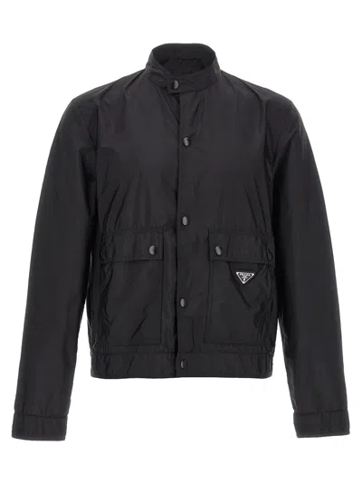 Prada Piuma Casual Jackets And Parka Black