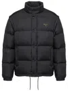 Prada Re-nylon Down Jacket In Blue