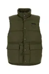 Prada Piumino Smanicato In Re-nylon Verde Militare Uomo In Green