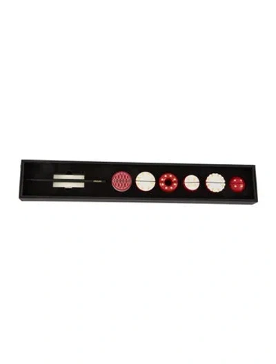 Pre-owned Prada Place Card Holders Set In Red
