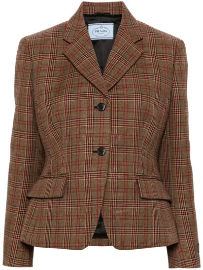 Prada Galles Printed Blazer In Multi