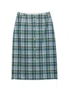 Prada Ottanio Pencil Skirt With Check Pattern In Multi