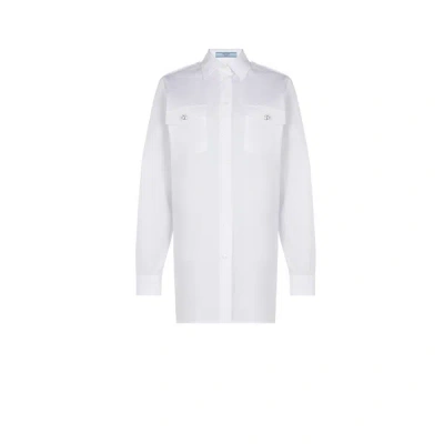 Prada Plain Cotton Shirt In White