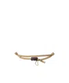 Prada Plaque Buckle Belt In Golden