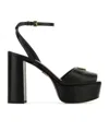 Prada Nappa Leather Platform Sandals In Black