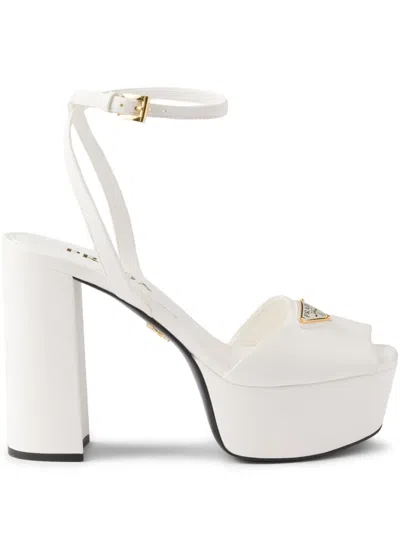 PRADA PLATFORM LEATHER SANDALS