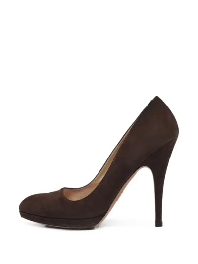 Pre-owned Prada Platform Pumps In Brown
