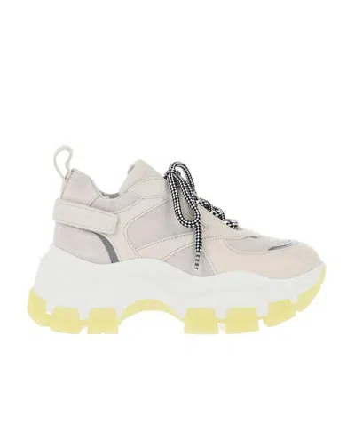 Prada Platform Sneakers With Velcro Detail In Multi