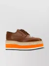 Prada Spazzolato Re-edition Platform Wingtip Loafers