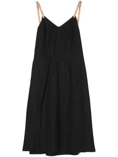 Prada Black Linen Blend Dress
