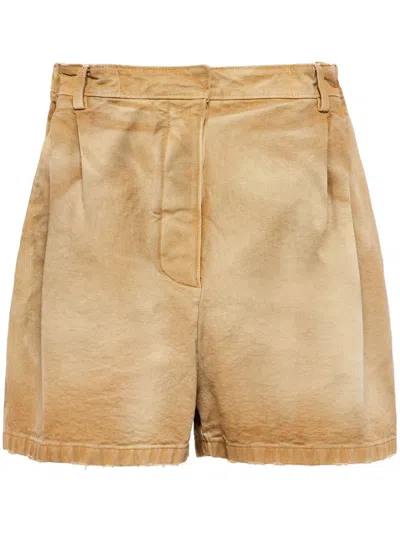 PRADA PLEAT-DETAILING SHORTS
