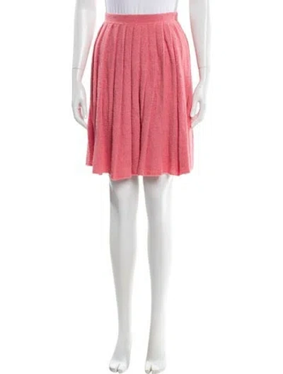 Pre-owned Prada Pleated Accents Mini Skirt In Pink