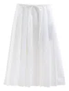 Prada White Cotton Polyester Skirt In White