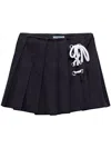 Prada Womens Blue Pleated Stretch-cotton Mini Skirt In Blue