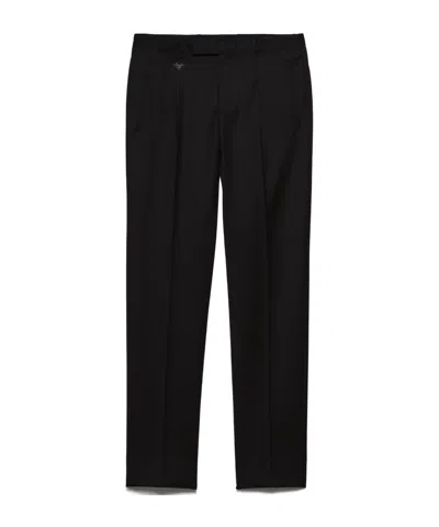 Prada Pleated-front Trousers In Black