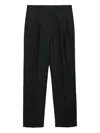 Prada Pleated-front Wool Trousers In Black