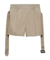 Prada Cotton Twill Bermudas In Nude