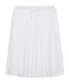 Prada Pleated Jersey Skirt In White