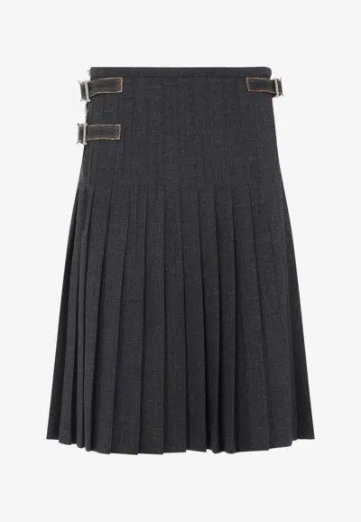 Prada Pleated Midi Skirt