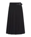 Prada Gabardine Midi Skirt In Black