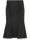 Prada Women's Charcoal Wool Skirt In Grey