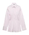 Prada Pastel Pink Poplin Shirt In Pink