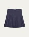 Prada Pleated Poplin Short Skirt