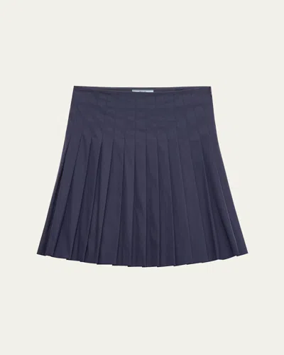 Prada Pleated Poplin Short Skirt