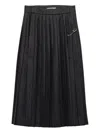Prada Pleated Midi Skirt In Animal Print