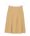 Prada Pleated Skirt In Nude