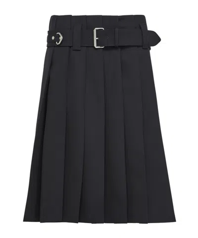 Prada Midi Skirt In Blue