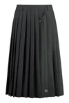 Prada Pleated Skirt In Gray