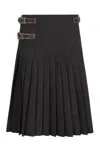 Prada Pleated Skirt In Gray