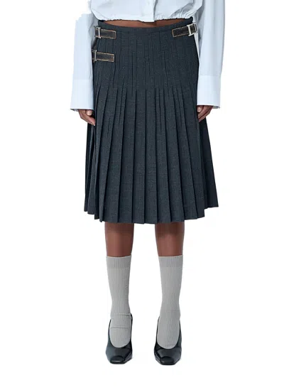 PRADA PLEATED SKIRT WITH BELT