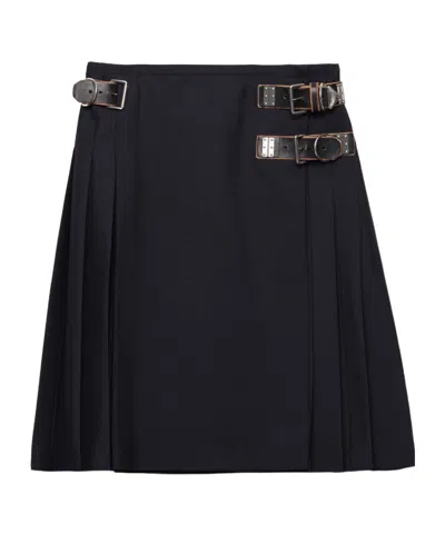 Prada Pleated Skirts In Blue