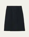 Prada Knee-length Skirt With Multiple Slits And Loops In Black