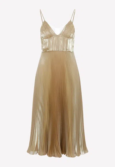 Prada Midi Dress In Brown