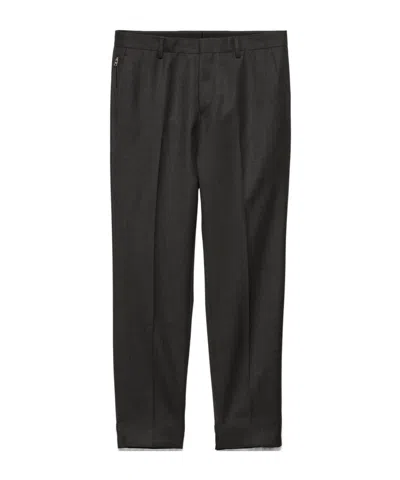 Prada Pleated Tailored Trousers In Black