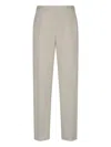 Prada Pleated Trousers In Neutrals
