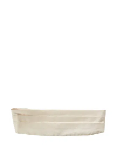 Pre-owned Prada Pleated Waist Sash In Neutral