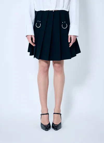 PRADA PLEATED WOOL SKIRT