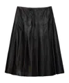 Prada Pleated Zipper Skirt In Black