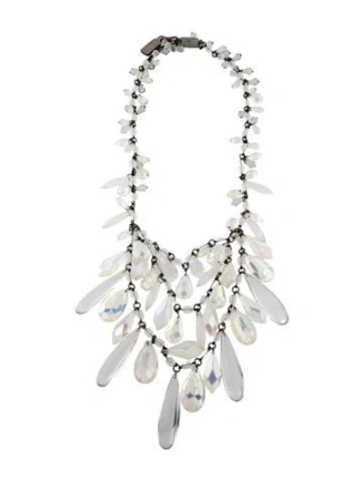 Pre-owned Prada Plex Crystal Necklace, 32.25" In Multi
