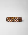 Prada Tortoiseshell-effect Chain-design Belt In Honey/tortoiseshell