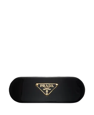 Prada Plexiglas Hair Clip, 4.73w In Black