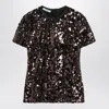Prada Sequined Crewneck Top In Purple