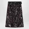 Prada Plum-coloured Sequined Skirt Women In Brown