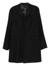 Prada Pocket Buttoned Coat In Gray