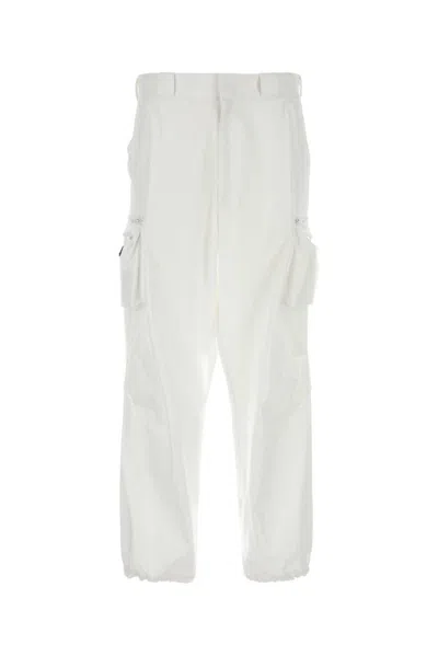 Prada Pocket Cargo Pants In White