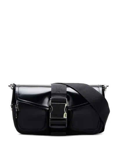 Pre-owned Prada Pocket Re-nylon Crossbody Bag In Black